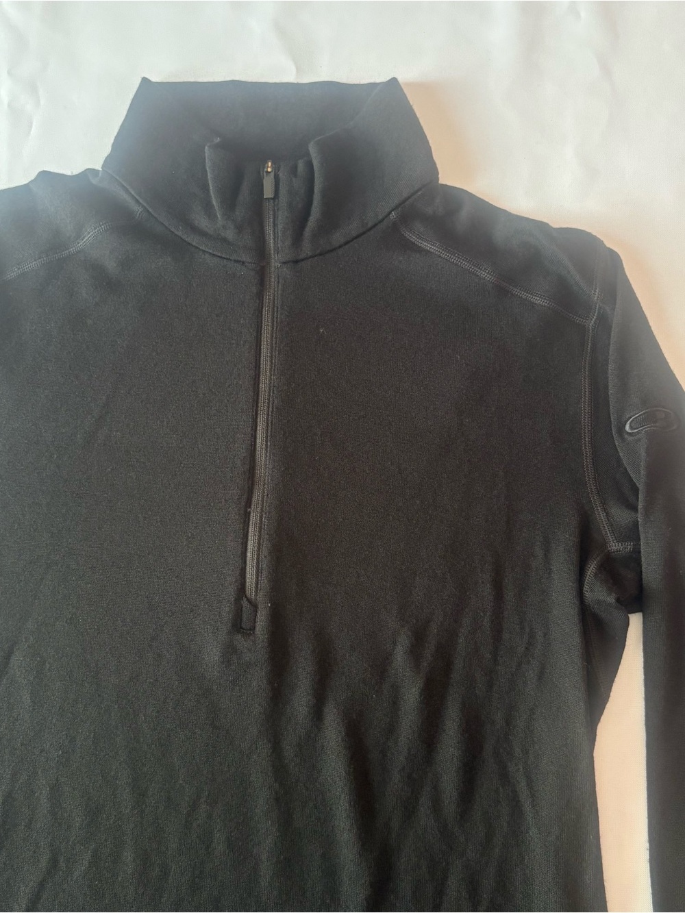 Icebreaker Merino 260 Tech Men’s 100% Wool 1/4 Zip Baselayer Top Black M